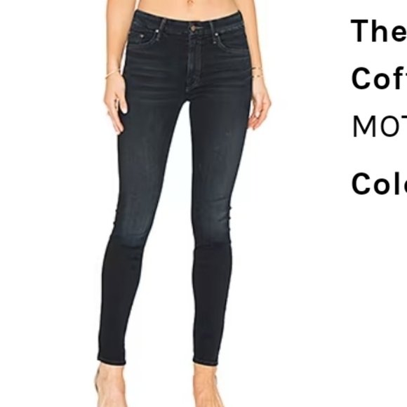 Mother The High Waisted Looker jeans in Coffee, Tea or Me? Lyocell Blend size 25 - Picture 2 of 8